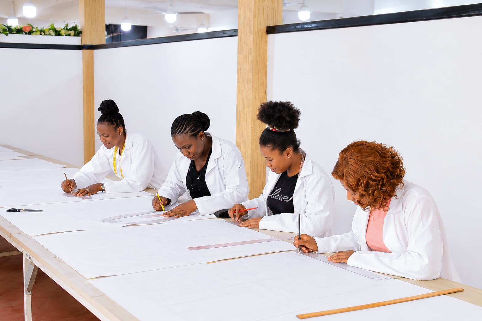 Hands-on fashion training session at Saby Cobbs